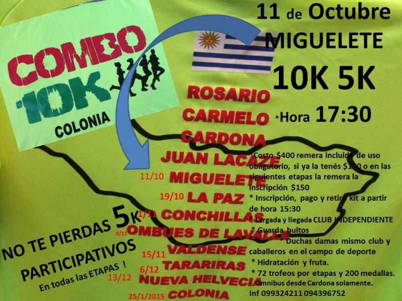 10K Miguelete - Combo 10K Colonia